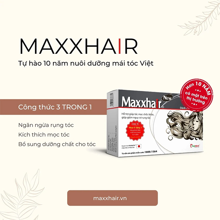 Viên uống Maxxhair cải thiện tình trạng rụng tóc, giúp tóc nhanh mọc 1